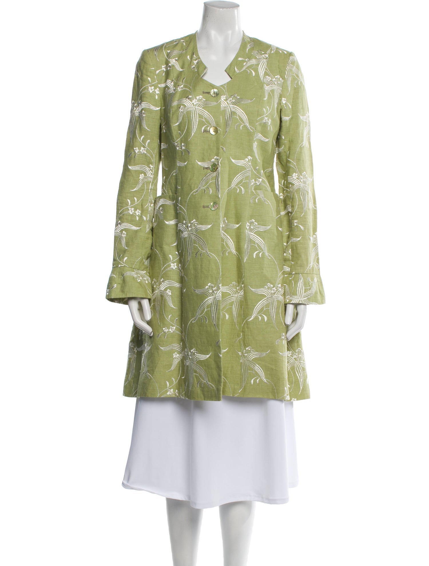 Favourbrook Linen Floral Print Coat