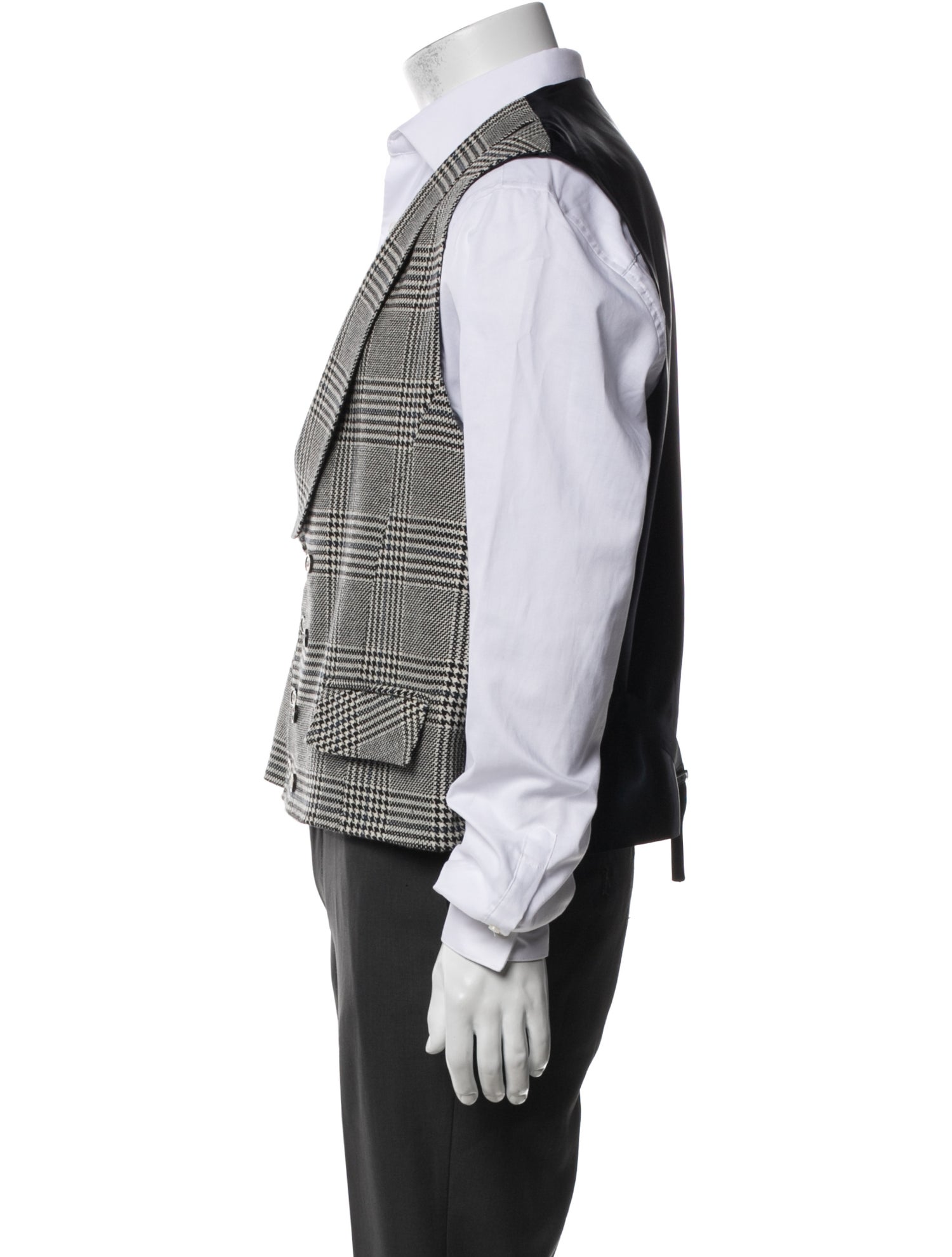 Favourbrook Wool Houndstooth Print Suit Vest