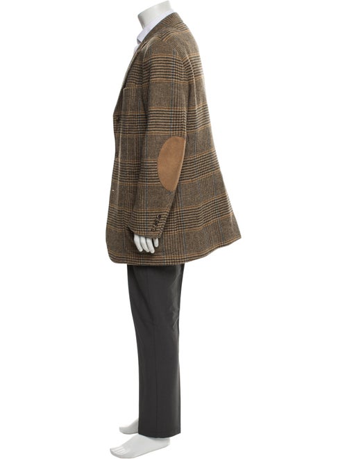 Fay Wool Houndstooth Print Blazer