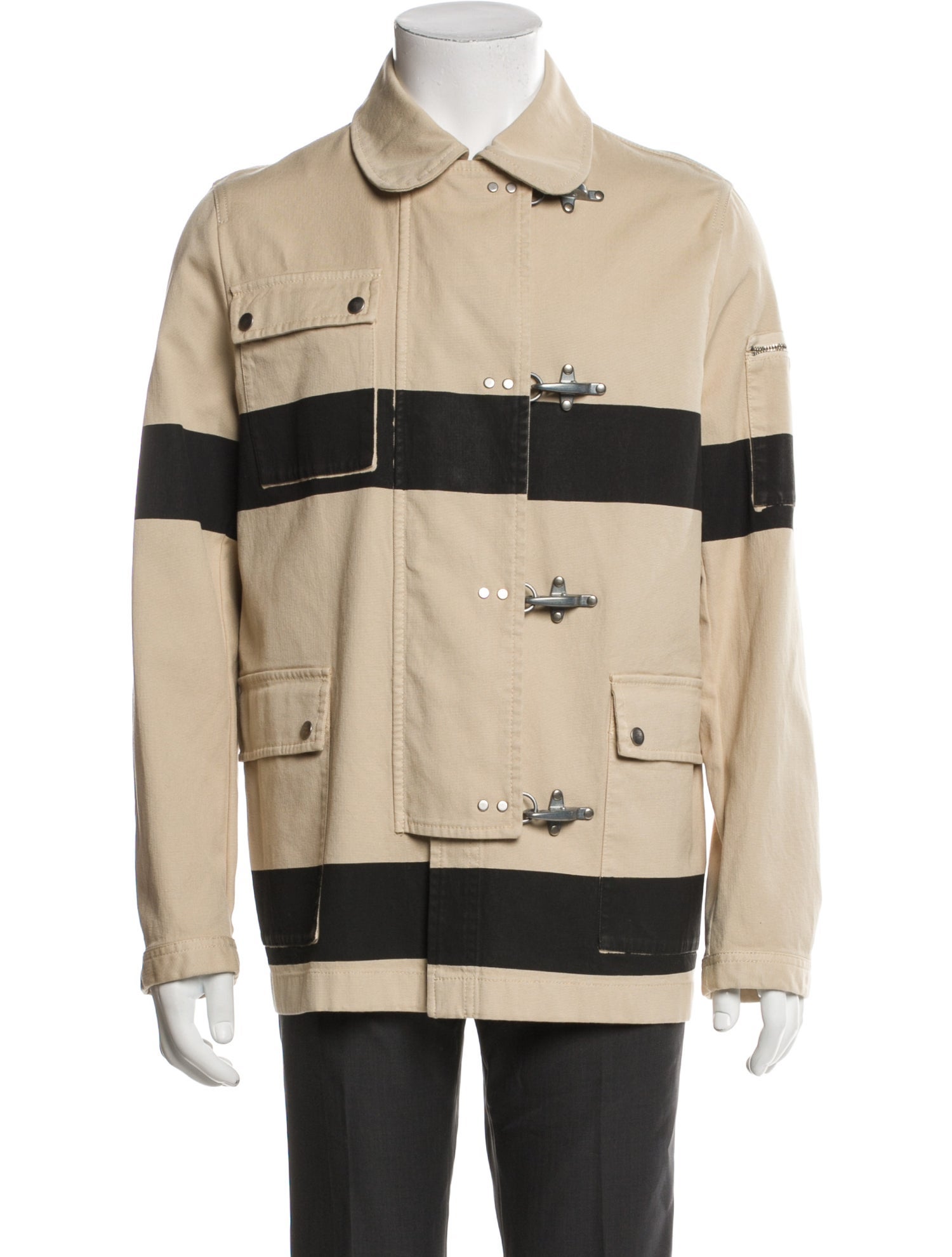 Fay Colorblock Pattern Utility Jacket