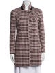 Fay Wool Houndstooth Print Coat