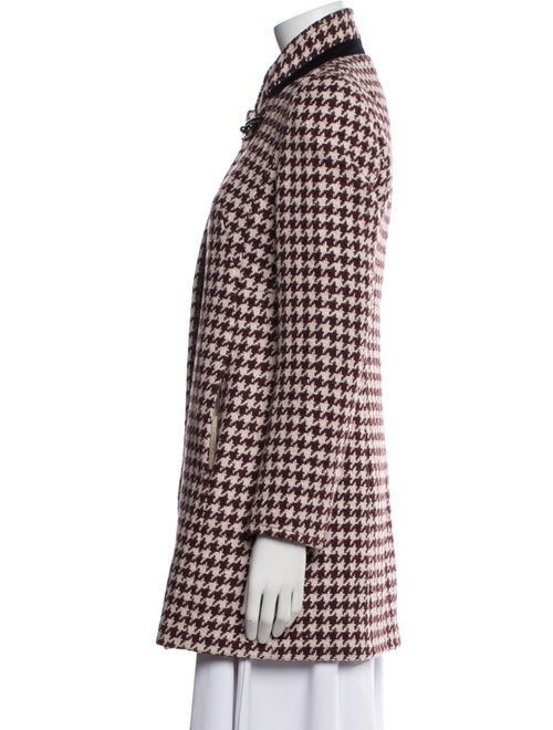 Fay Wool Houndstooth Print Coat