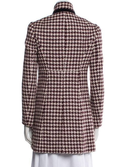 Fay Wool Houndstooth Print Coat