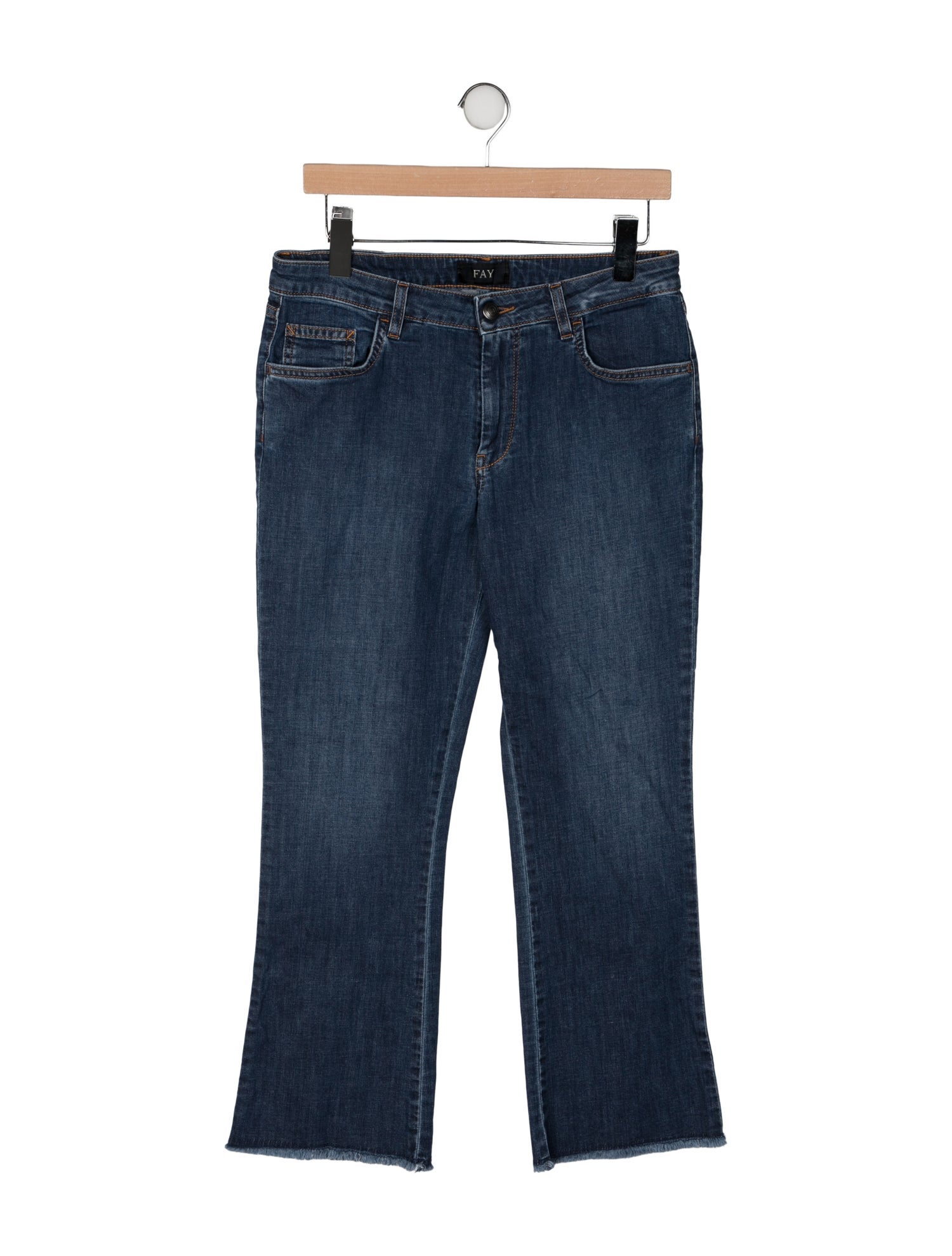 Fay Mid-Rise Wide Leg Jeans