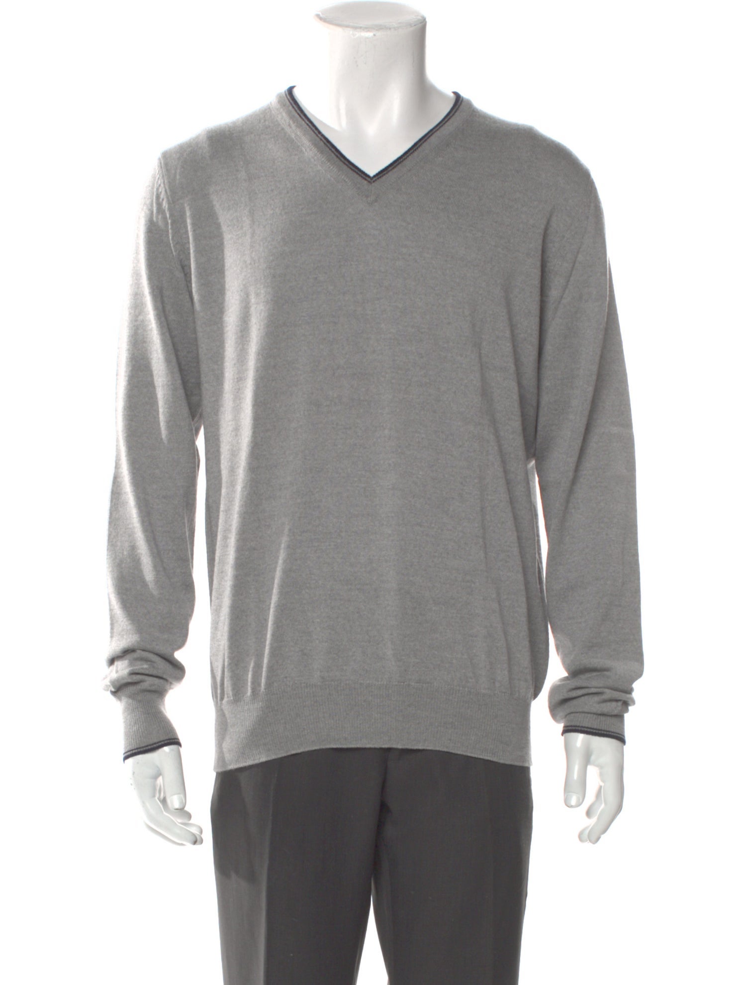 Fay V-Neck Long Sleeve Pullover