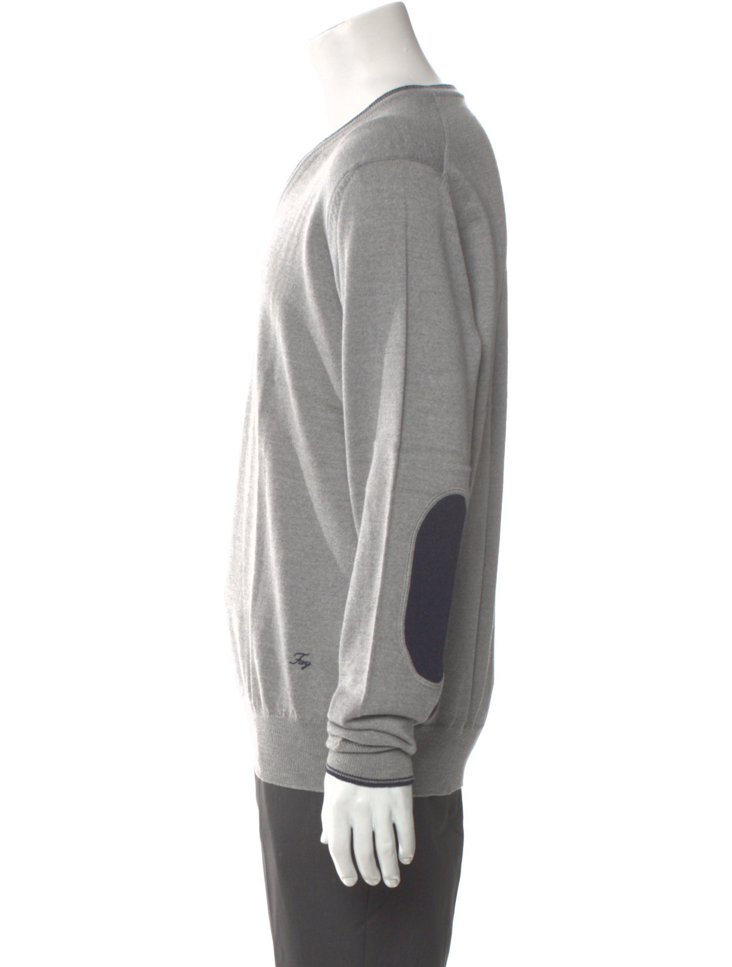 Fay V-Neck Long Sleeve Pullover
