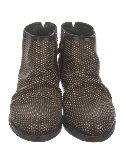 Fiorentini + Baker Leather Studded Accents Lace-Up Boots