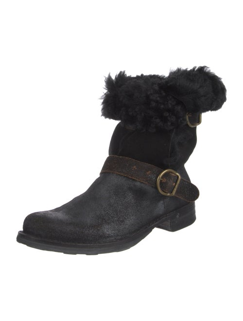 Fiorentini + Baker Suede Faux Fur Trim Boots