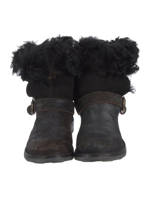 Fiorentini + Baker Suede Faux Fur Trim Boots
