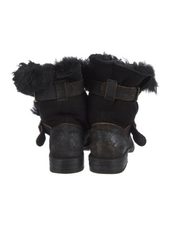 Fiorentini + Baker Suede Faux Fur Trim Boots