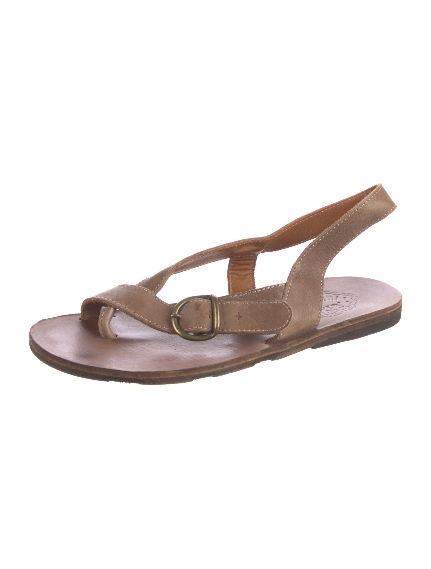 Fiorentini + Baker Embossed Leather Cutout Accent Slingback Sandals