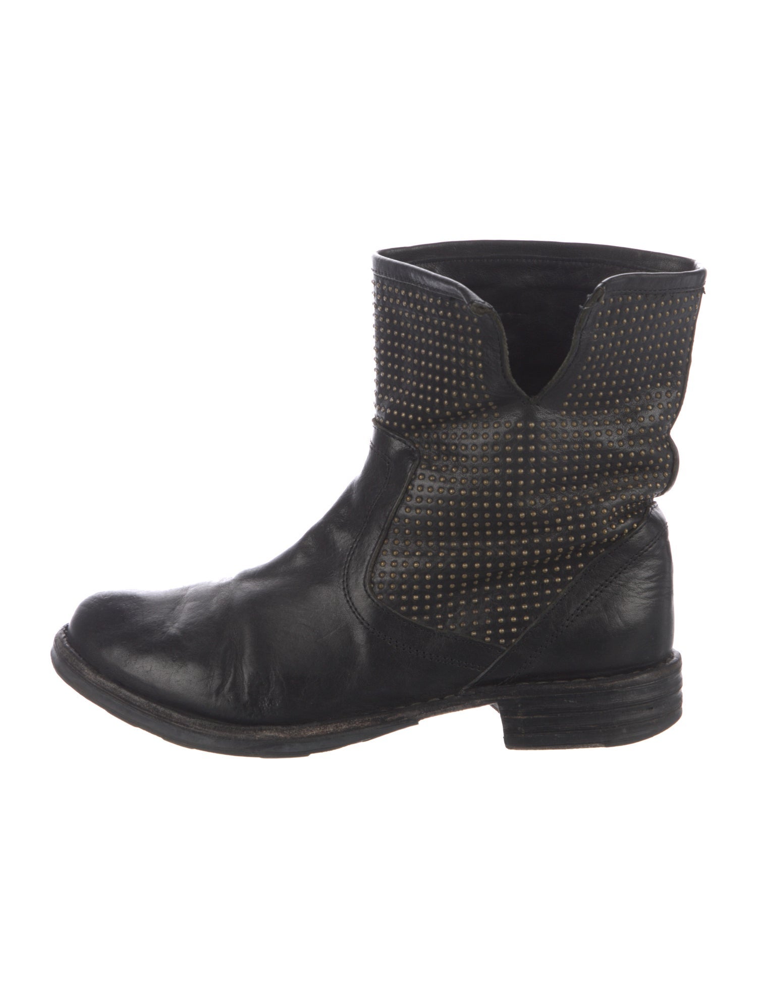 Fiorentini + Baker Leather Studded Accents Moto Boots