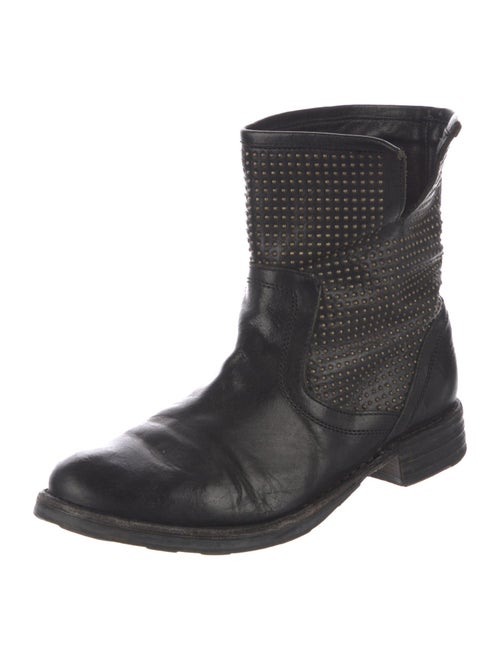 Fiorentini + Baker Leather Studded Accents Moto Boots