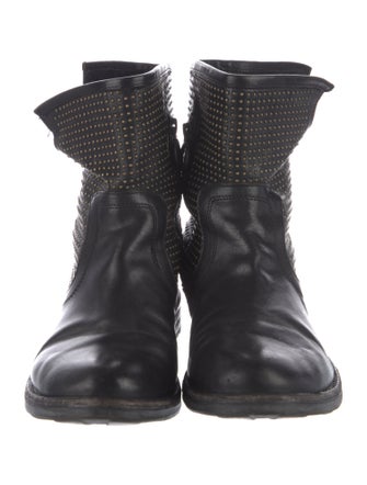 Fiorentini + Baker Leather Studded Accents Moto Boots
