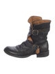Fiorentini + Baker Leather Distressed Accents Moto Boots