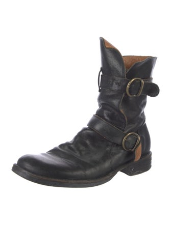 Fiorentini + Baker Leather Distressed Accents Moto Boots
