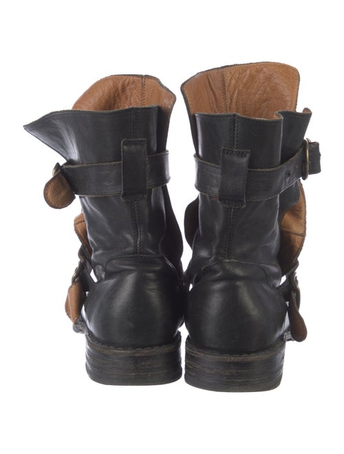 Fiorentini + Baker Leather Distressed Accents Moto Boots
