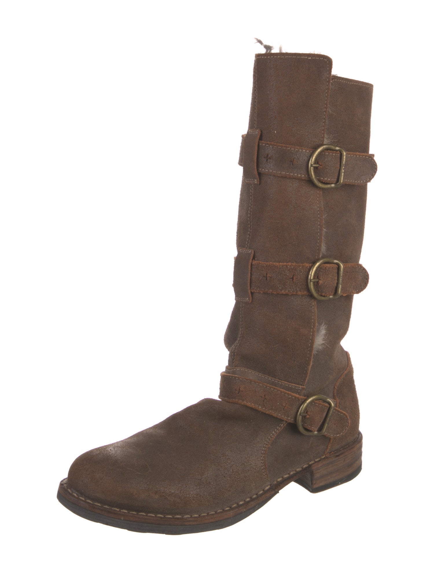Fiorentini + Baker Suede Moto Boots