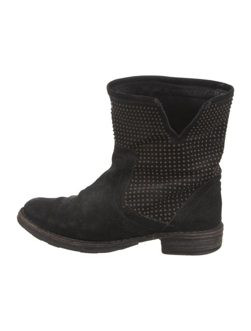 Fiorentini + Baker Suede Studded Accents Moto Boots