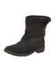 Fiorentini + Baker Suede Studded Accents Moto Boots