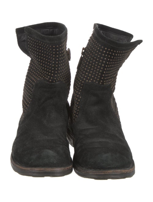 Fiorentini + Baker Suede Studded Accents Moto Boots
