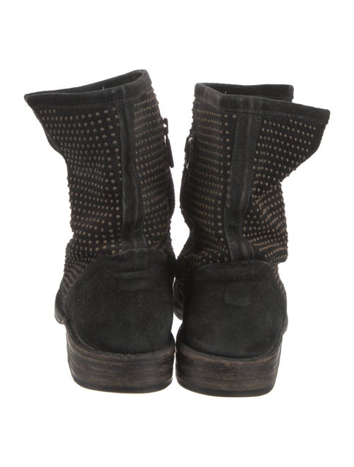 Fiorentini + Baker Suede Studded Accents Moto Boots