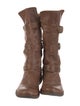 Fiorentini + Baker Leather Whipstitch Trim Moto Boots