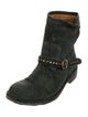 Fiorentini + Baker Suede Studded Accents Moto Boots