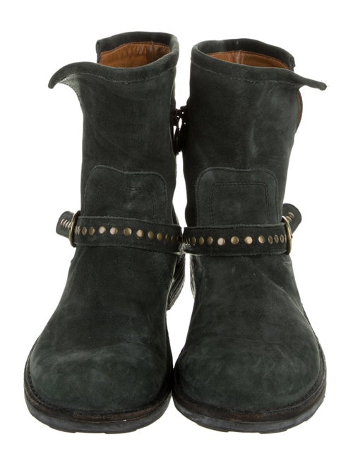 Fiorentini + Baker Suede Studded Accents Moto Boots