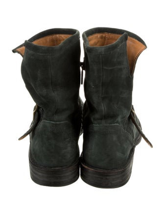 Fiorentini + Baker Suede Studded Accents Moto Boots