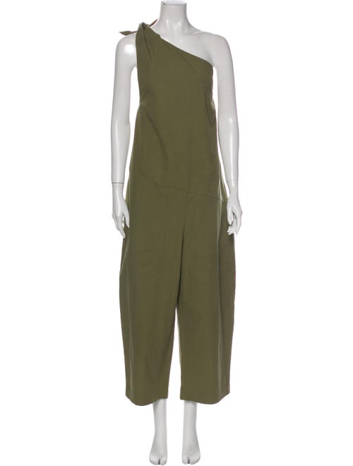 Fabiana Pigna One-Shoulder Jumpsuit Green