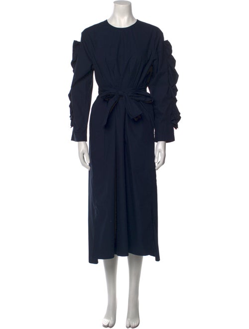 Fabiana Pigna Crew Neck Long Dress