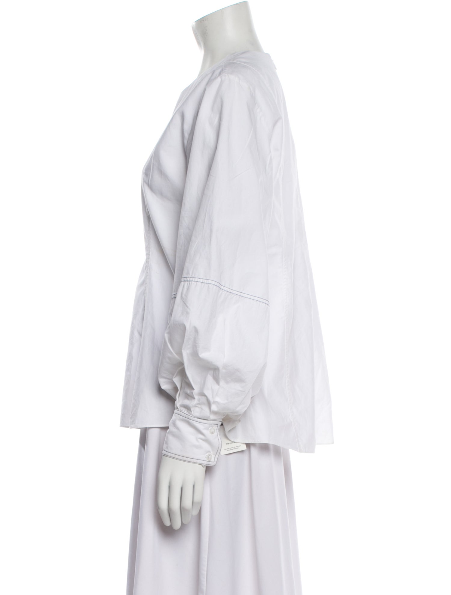 Fabiana Pigna Crew Neck Long Sleeve Blouse