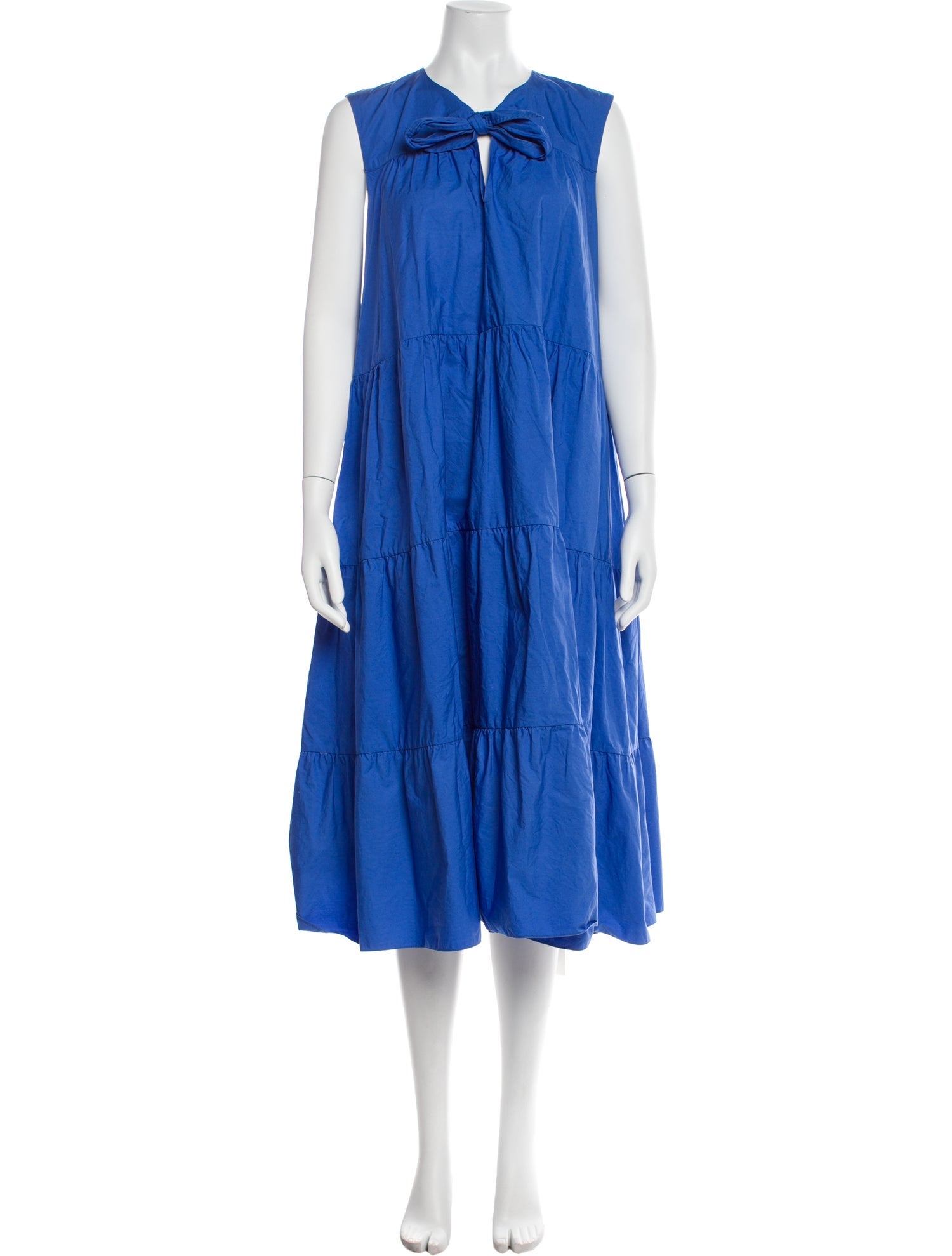 Fabiana Pigna V-Neck Midi Length Dress