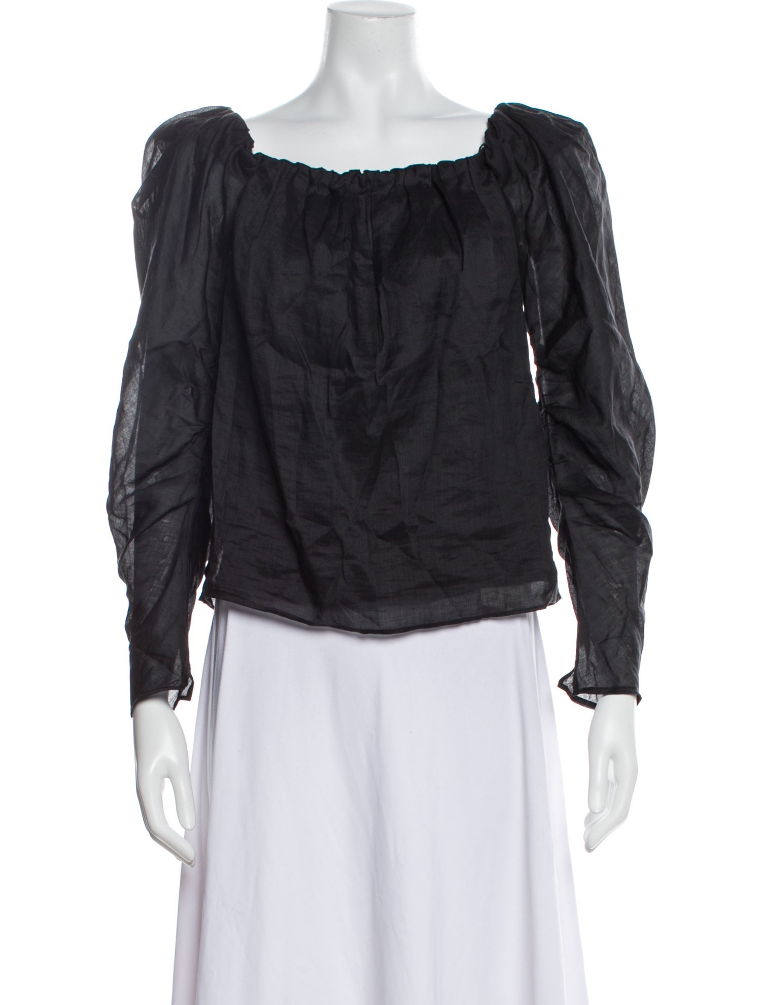 Fabiana Pigna Off-The-Shoulder Long Sleeve Blouse