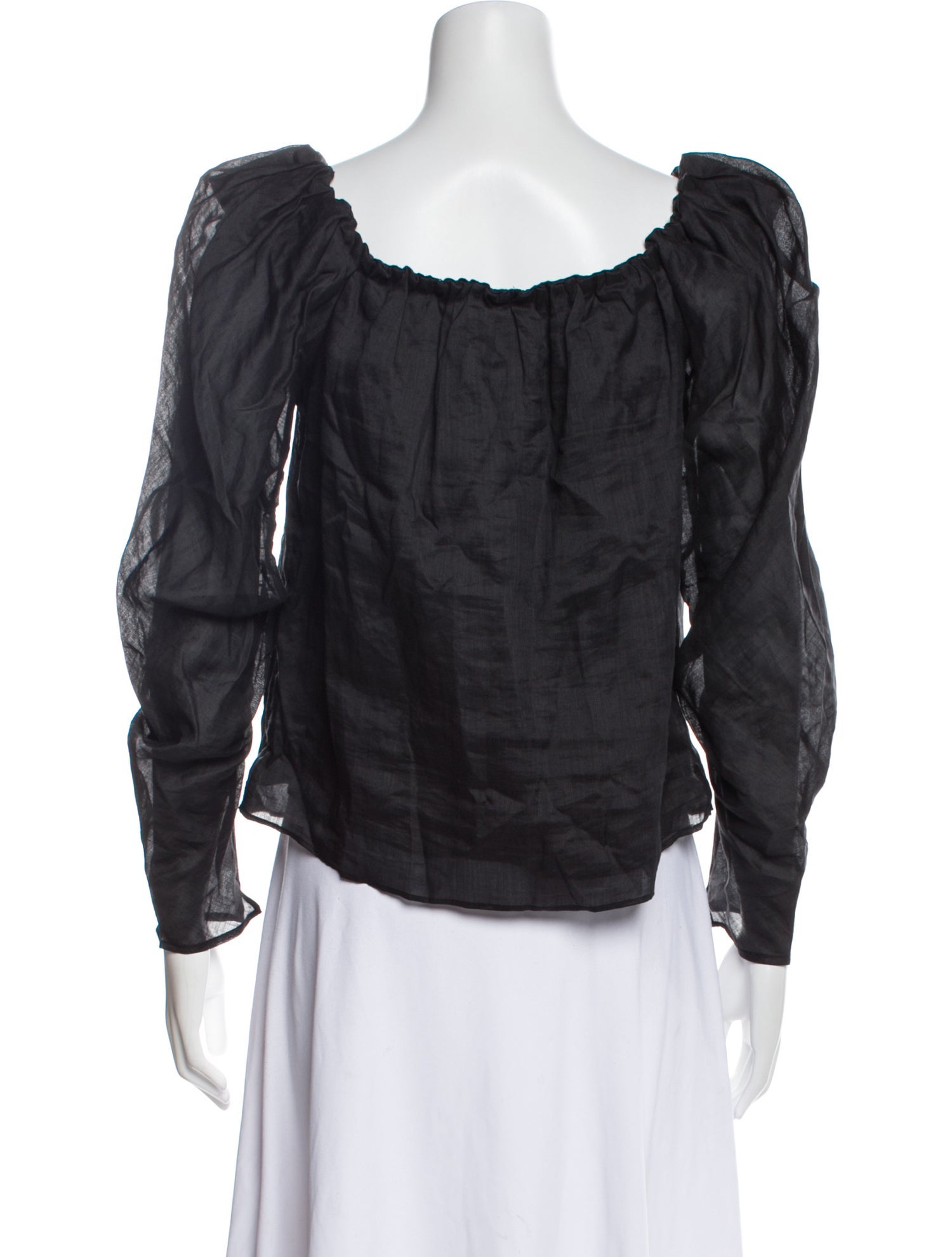 Fabiana Pigna Off-The-Shoulder Long Sleeve Blouse