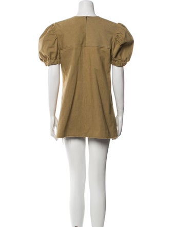 Fabiana Pigna Crew Neck Mini Dress