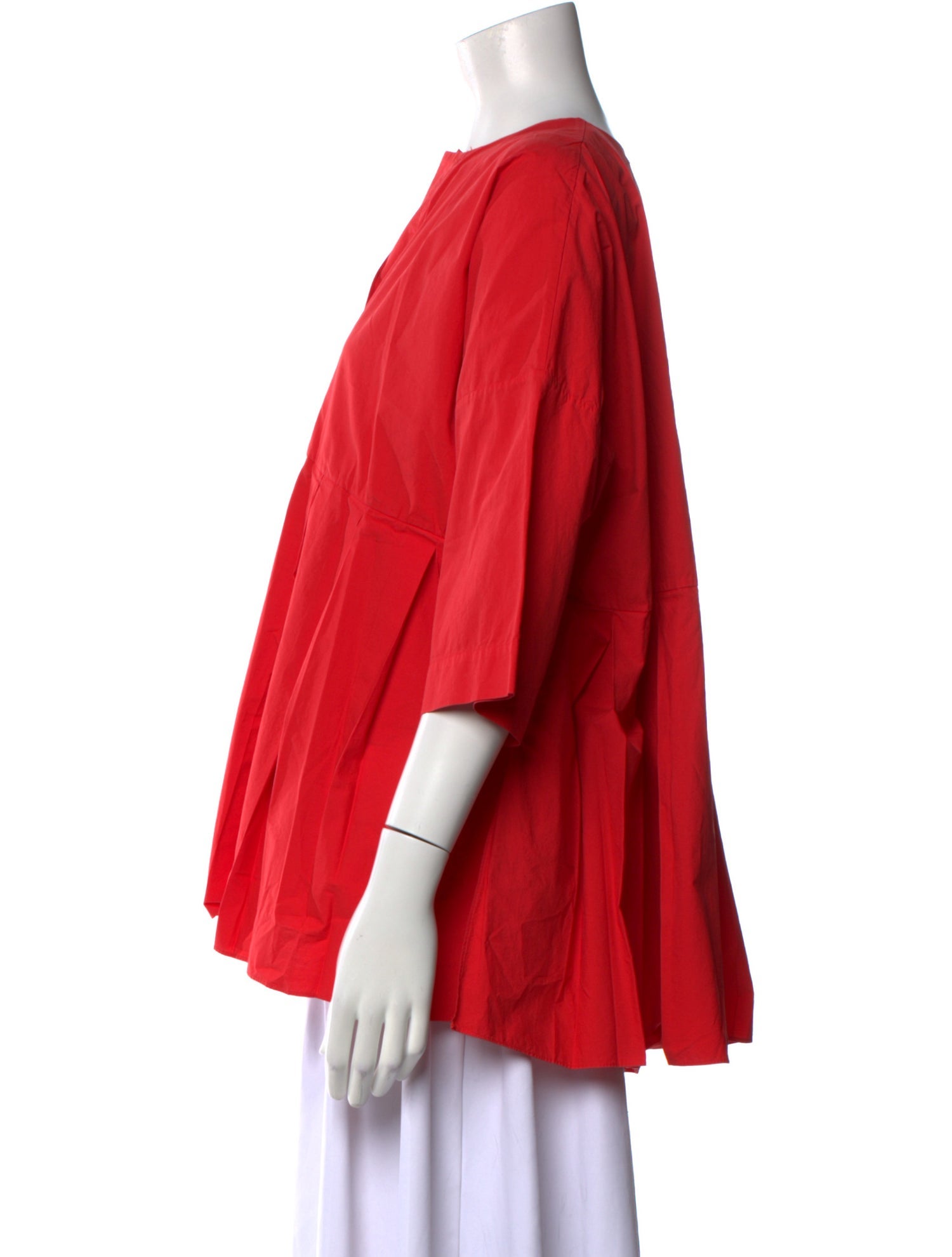 Fabiana Pigna Crew Neck Three-Quarter Sleeve Blouse