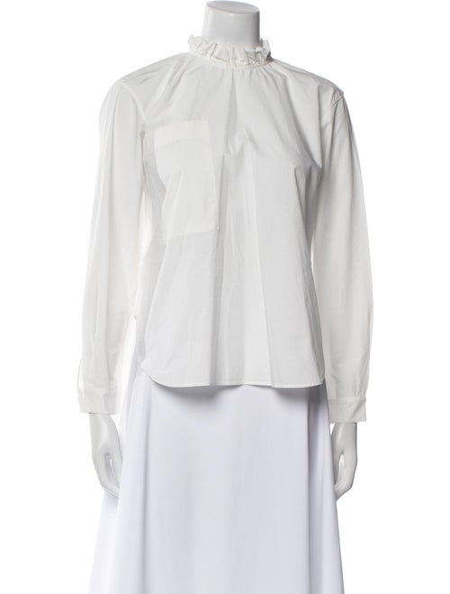 Fabiana Pigna Mock Neck Long Sleeve Blouse