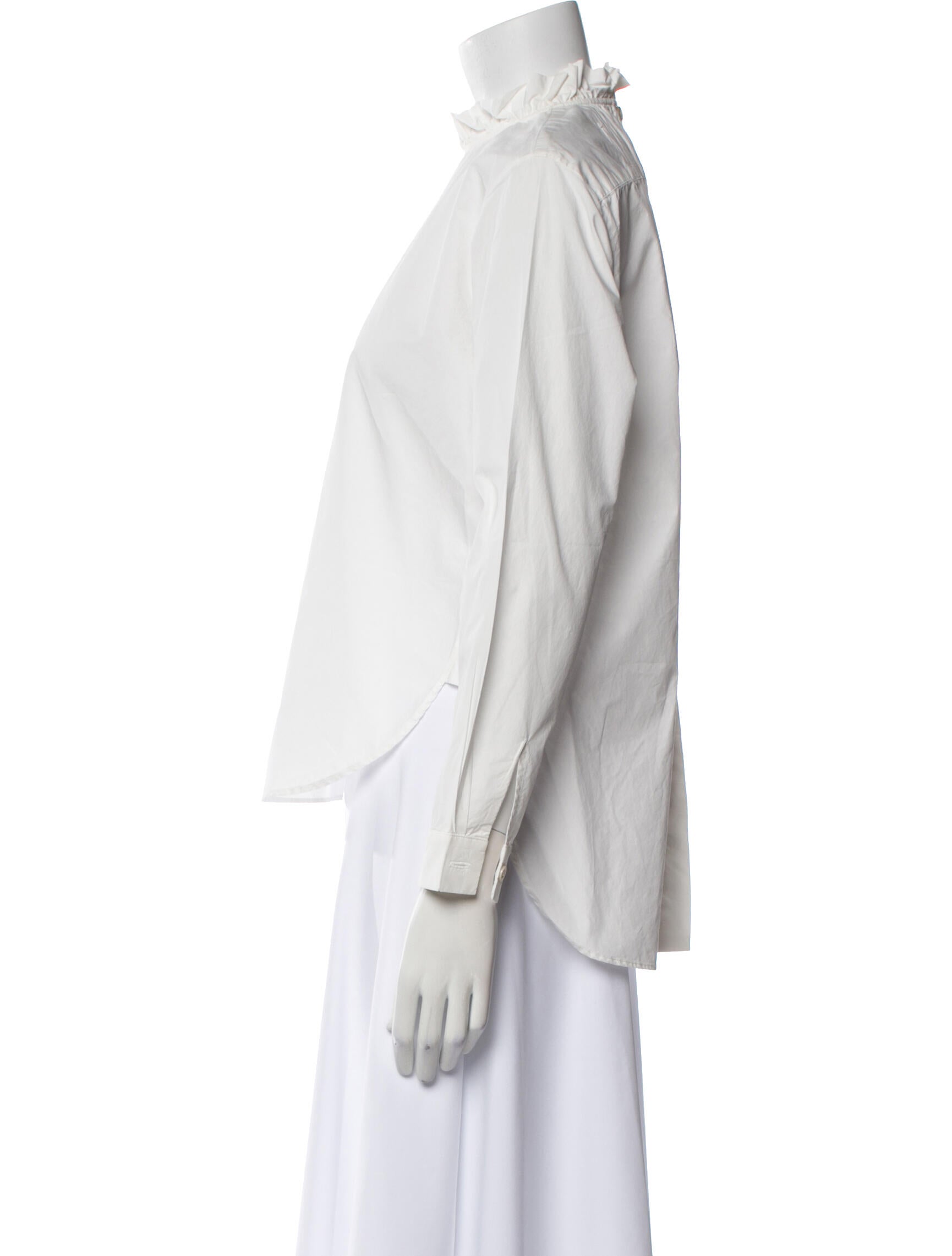 Fabiana Pigna Mock Neck Long Sleeve Blouse