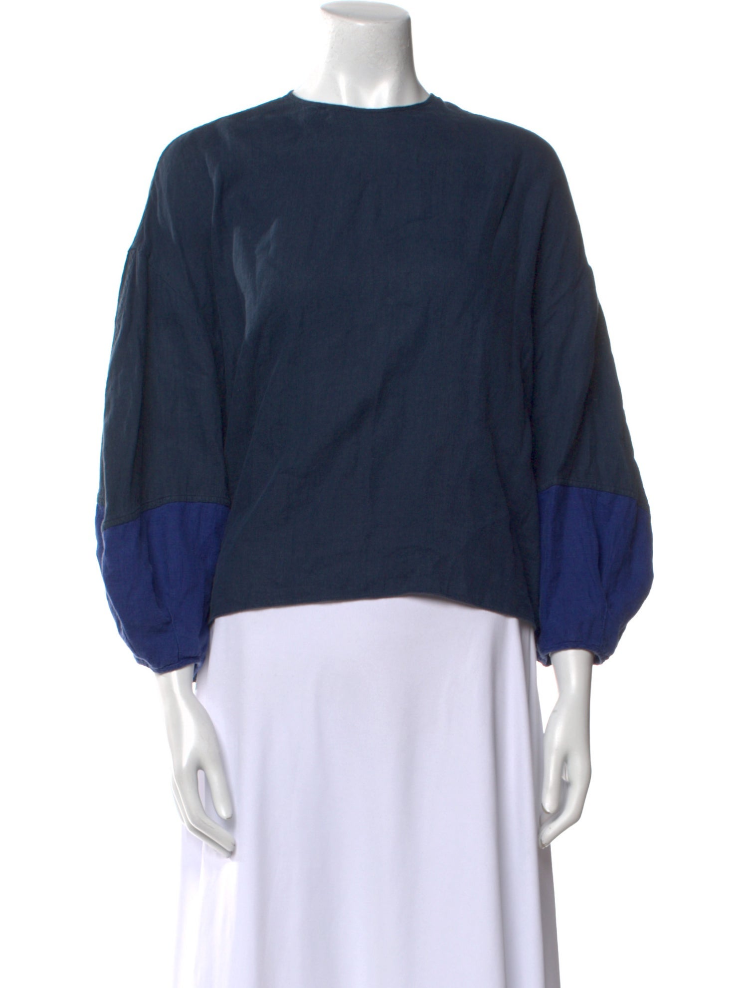 Fabiana Pigna Linen Bateau Neckline Top