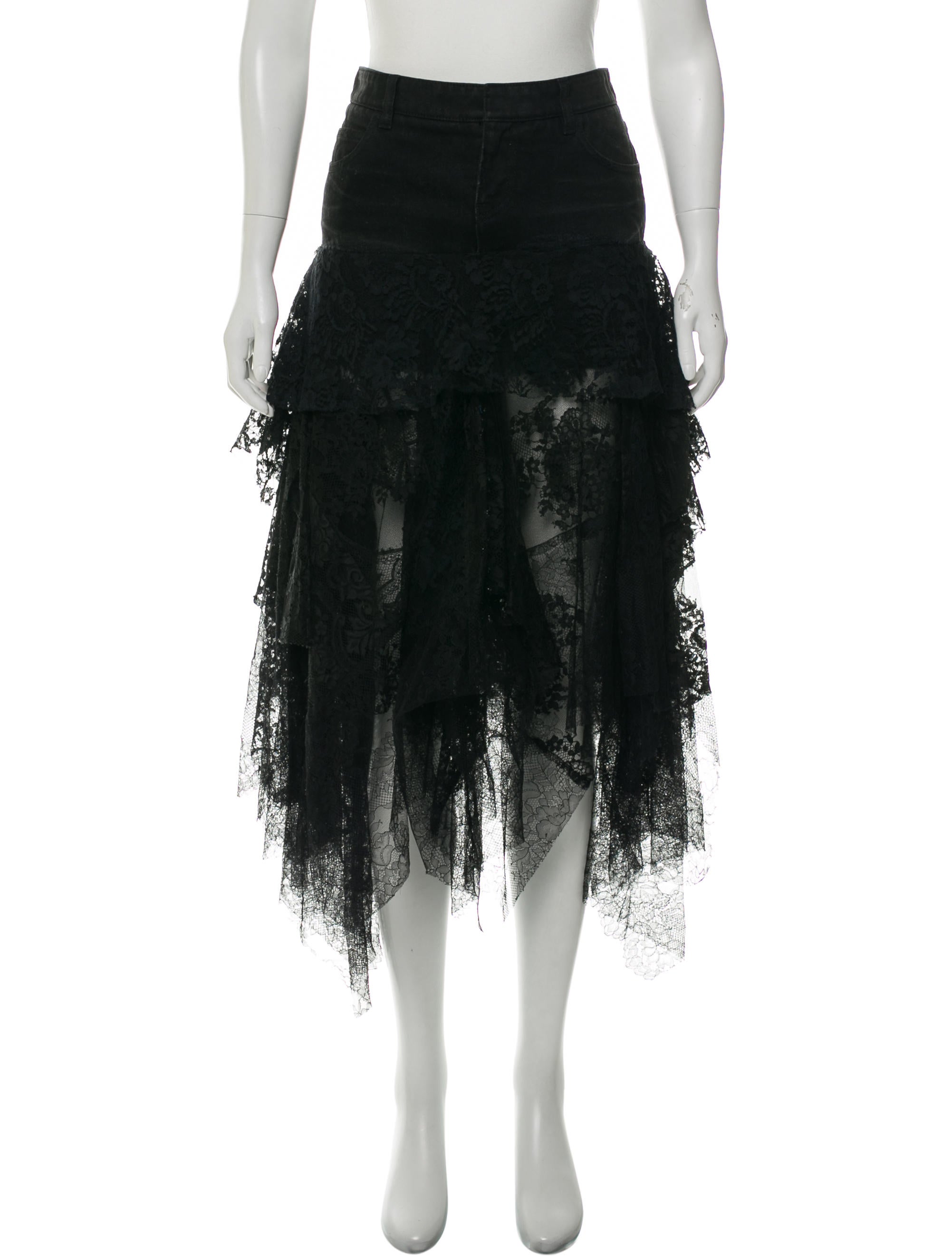 Faith Connexion asymmetry denim skirt