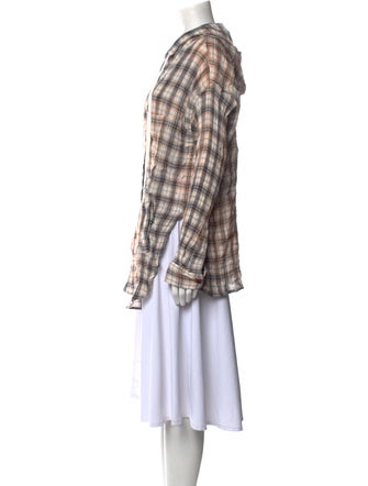 Faith Connexion Plaid Print Mock Neck Tunic