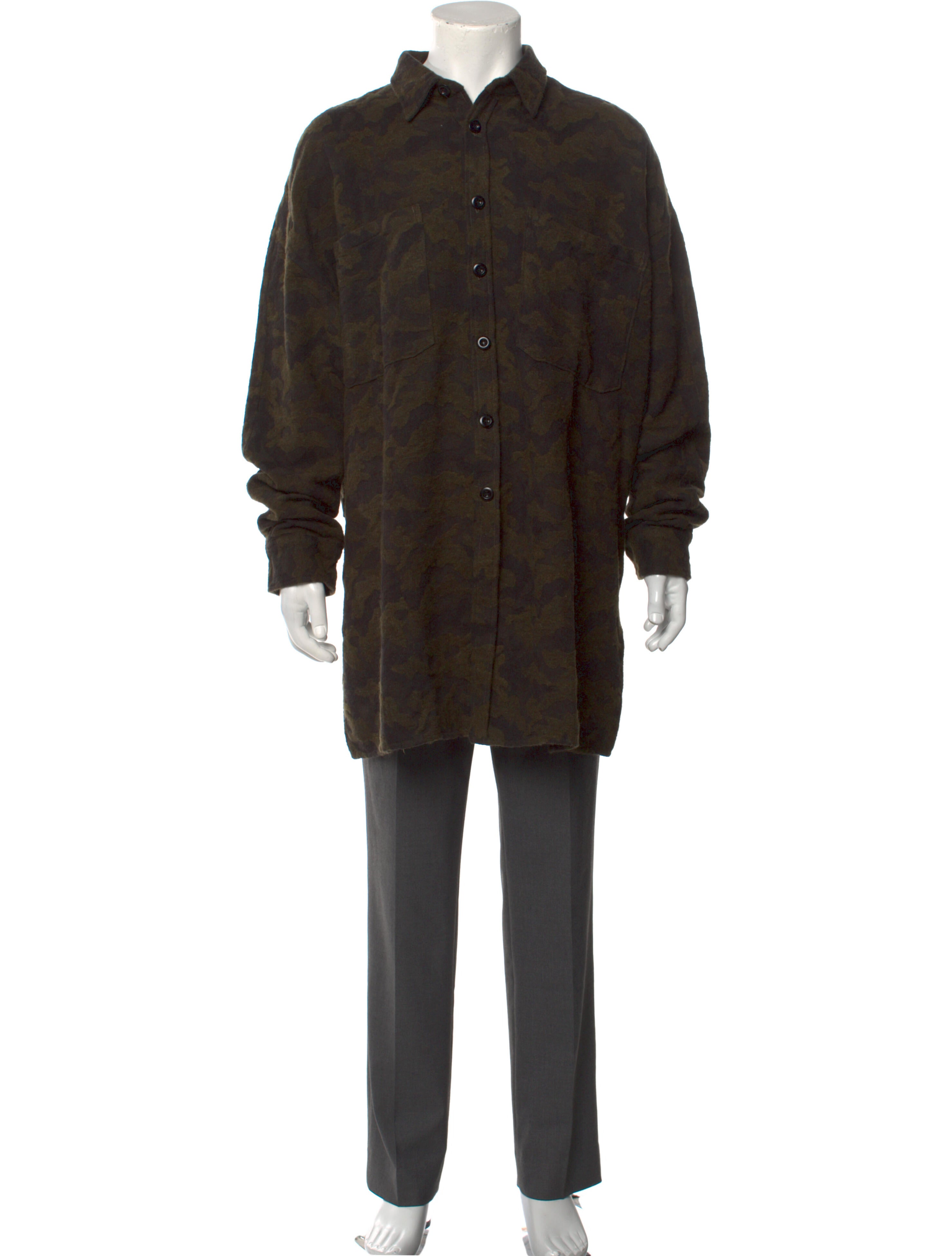 Faith Connexion Camouflage Print Long Sleeve Shirt