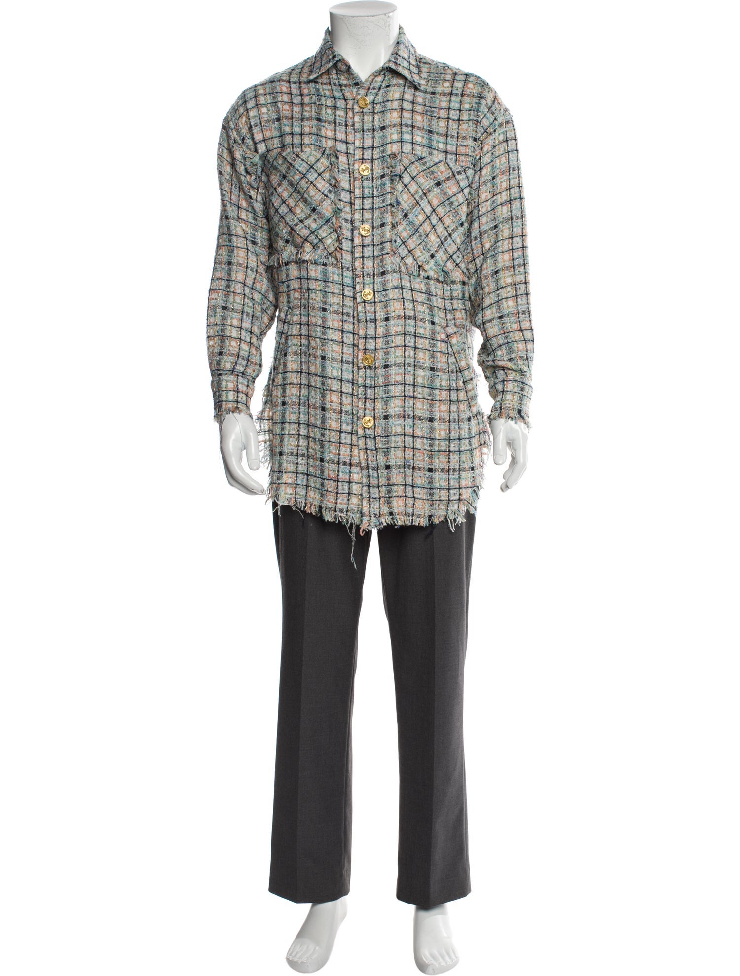 Faith Connexion Tweed Pattern Overcoat