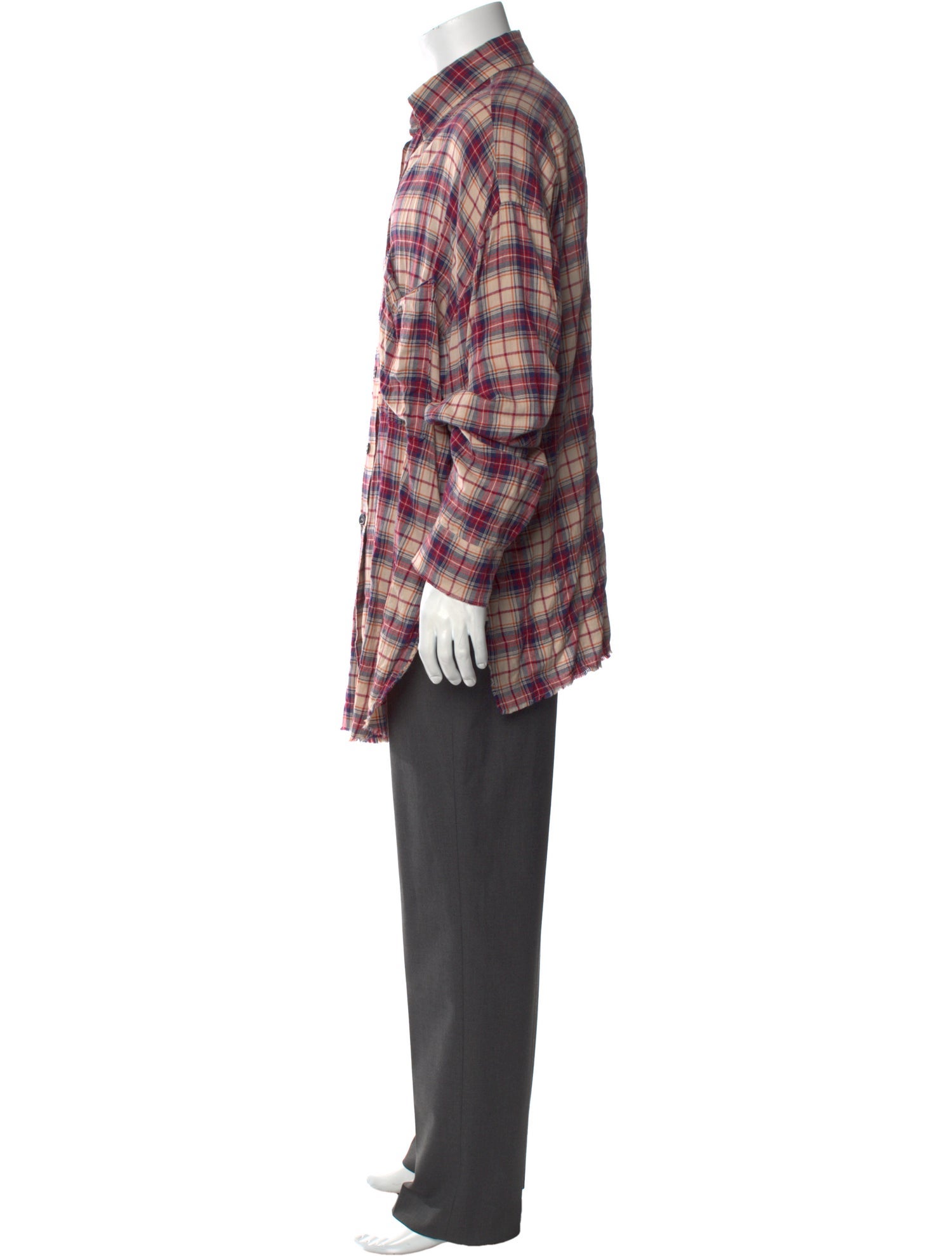 Faith Connexion Plaid Print Long Sleeve Shirt