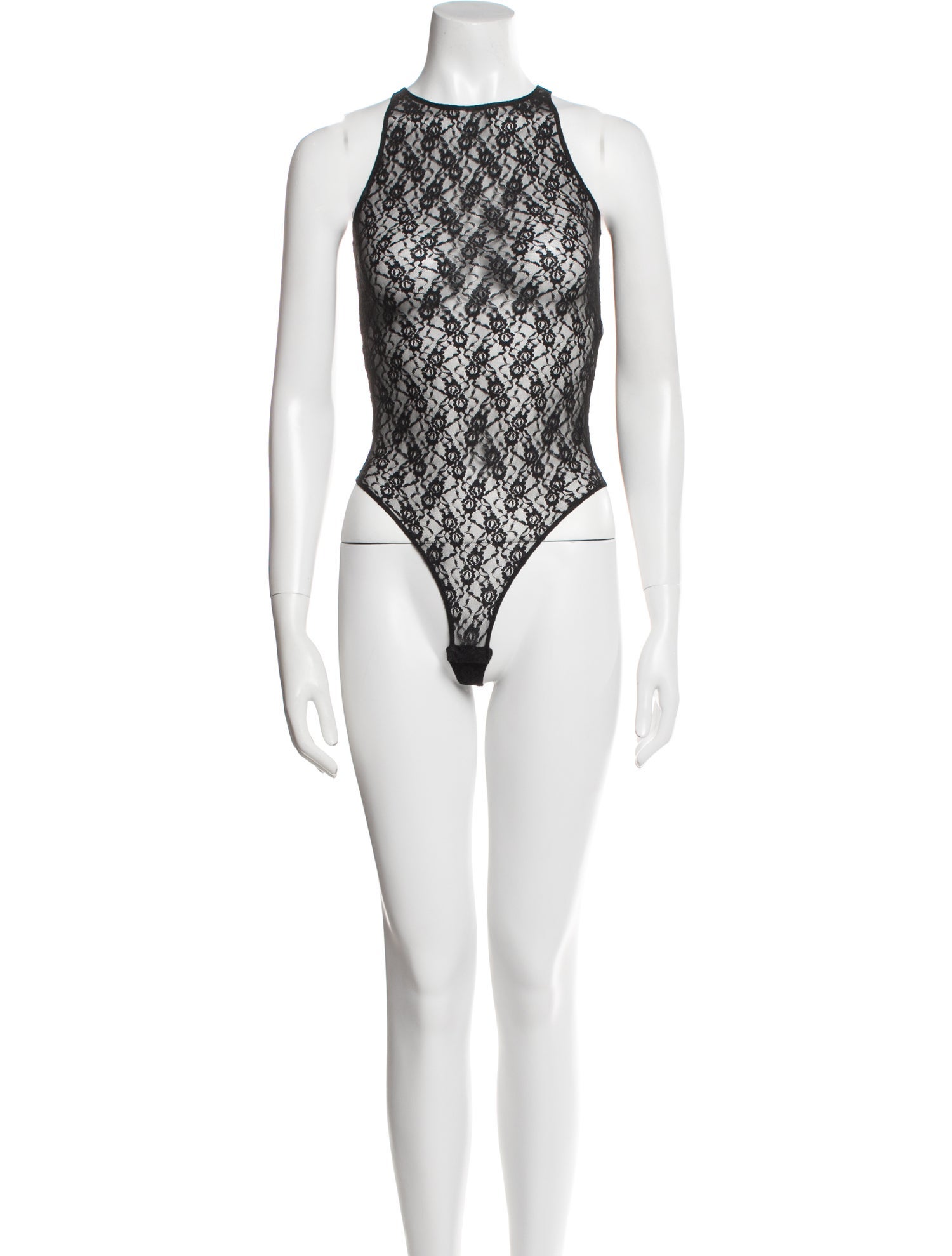 Faith Connexion Lace Pattern Square Neckline Bodysuit
