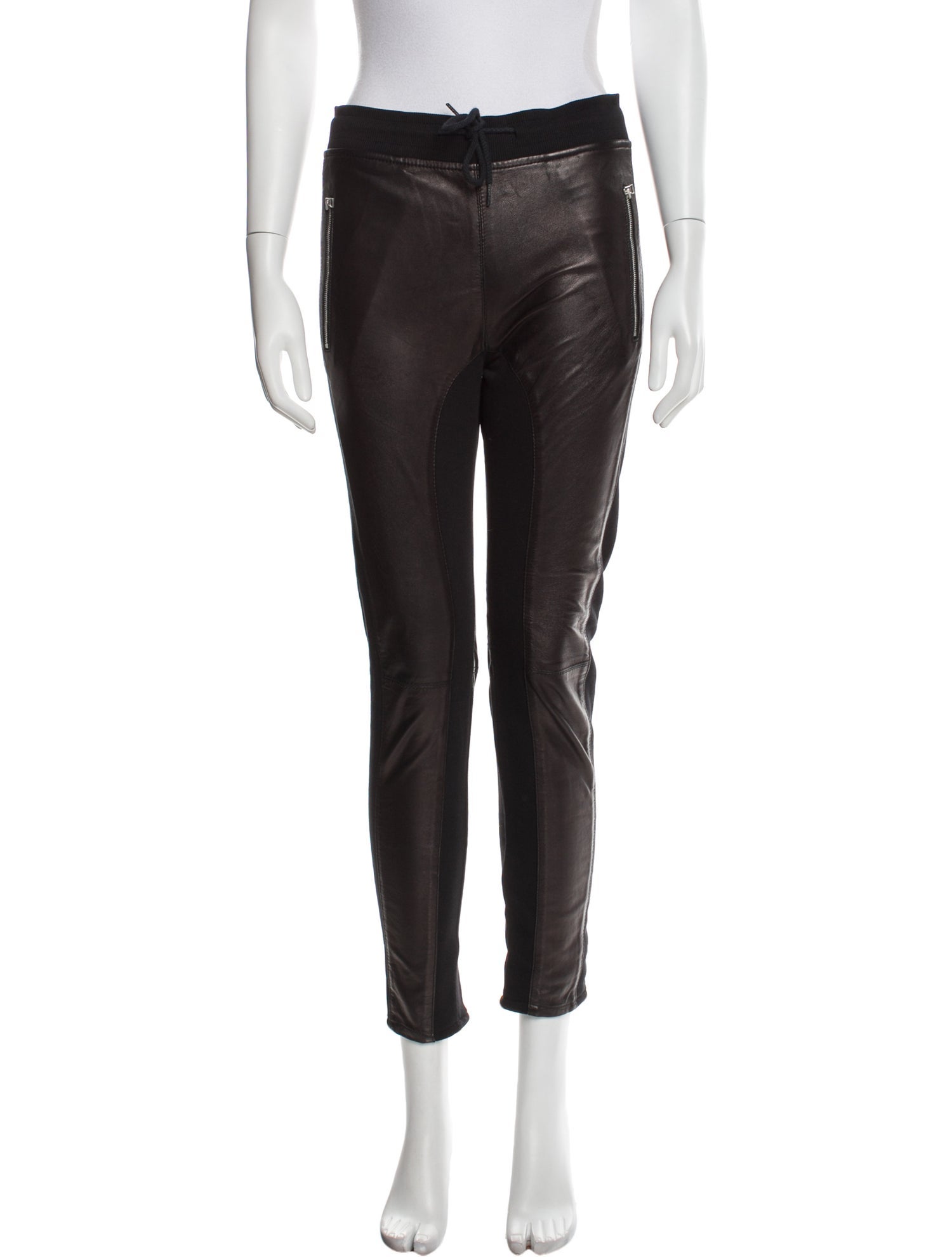 Faith Connexion Lamb Leather Skinny Leg Pants