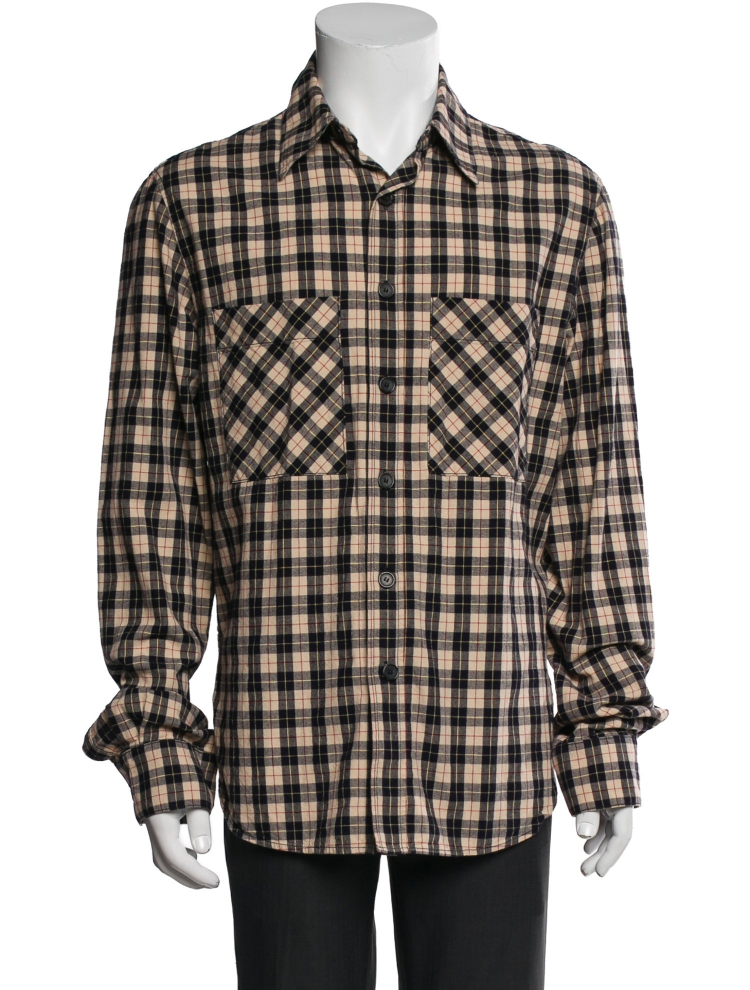 Faith Connexion Plaid Print Long Sleeve Shirt