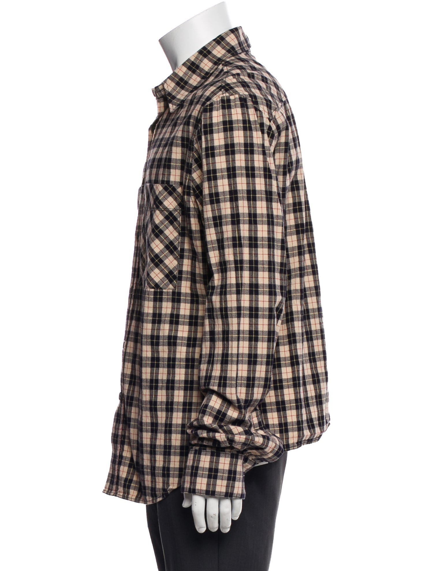 Faith Connexion Plaid Print Long Sleeve Shirt